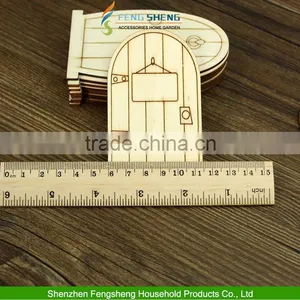 Unpainted D5 Laser Wooden Fairy Elf Christmas Door Craft Blank DIY Decorations Garden Angel Doors thumbnail-3