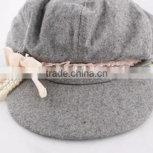 Hot Selling Children Baby Girl Hats Fashion Beret Caps With Pearl Bow Cheap Discount thumbnail-5