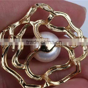Fashion River Born Pearl Flower Designs Brass Brooch Women Jewerly Set Wholesale thumbnail-5