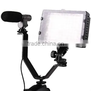 ET-FB02 Studio Triple Mount Hot Shoe V Mount Bracket for Video Lights, Microphones or Monitors, Bracket Camera Flash Holder thumbnail-1