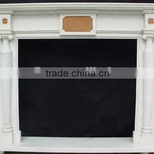 Roman Pillar Carved Fireplace Mantel Wholesale thumbnail-4