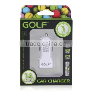 GOLF GF-C02 5V/1A Fast Charging Auto USB Car Charger For IPhone 5/5s 6/6s USB Car Charger For Mobile Phone GPS MP3/4 TB-0376 thumbnail-3