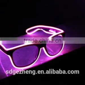 Flashing el Wire Glasses for Party and Stage Ice Blue Lime Green Purple Red Colorful el Sunglasses With CE ROHS Compliance thumbnail-4