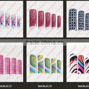 Wholesale 70pcs/box Airbrush Pre Design Translucent French False Nail Art Acrylic Tips AT1200 Quality Choice thumbnail-1
