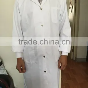 Unisex White Lab Coat With Knit Cuffs thumbnail-1