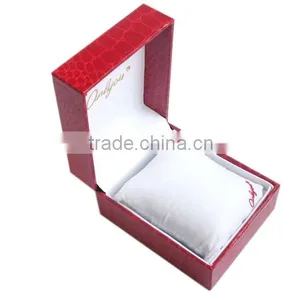 Custom Red Leatherette Paper Watch Box thumbnail-1