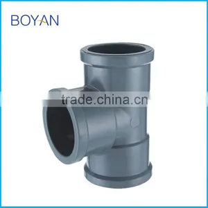 BOYAN Taizhou Pvc Pipe Fitting Plastic Pipe Fitting Pvc Equal Tee thumbnail-1