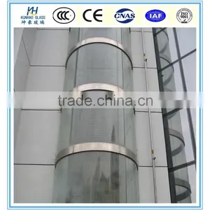 12-19mm Glass Elevator Curved Tempered Glass Glass for Sightseeing Elevator thumbnail-1