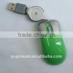 Mini Retractable USB Optical Scroll Wheel Mouse for PC thumbnail-1