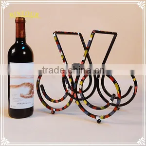 Post-modern Abstract Art Original Design Colorful Iron Bottle Wine Rack thumbnail-5