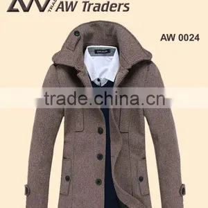 Men Fashion Wool Coat, Wool Coat, Casual Coat thumbnail-1