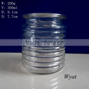 Hot Selling 300ml Round Glass Candle Jar SLJb45 thumbnail-1