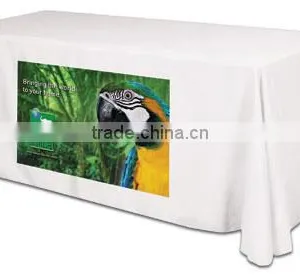 Cheap Wholesale Custom Full Colour Print Straight Table Cloth thumbnail-1
