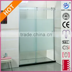Frameless Frosted Sliding Shower Door (KD8113A) thumbnail-1