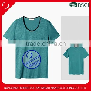 Custom Unisex Bulk Pure Color Blank Plain Tshirt thumbnail-1