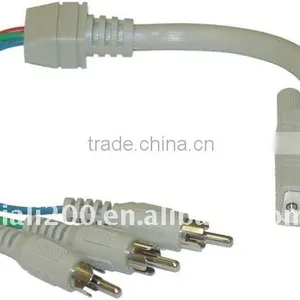 1ft VGA to Component Video Adaptor,HD15 (VGA) Male to 3RCA Male,Double Shielded thumbnail-1