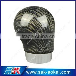 Universal Gear Manual Carbon Fiber Shift Knob Leather Shifter thumbnail-1