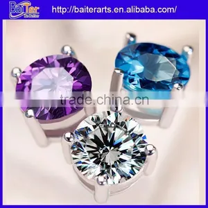 Custom Cheap Diamond Earrings Stud For Men ,925 Sterling Silver Mens Diamond Earring thumbnail-1
