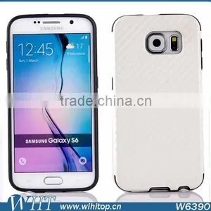 Wholesale Grain Carbon TPU Case Protective Case Cover For Samsung Galaxy S6 thumbnail-6