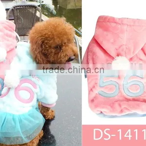Sweet Hot Sale Soft Female Plush Cute Pet Dress Dog Clothes thumbnail-2