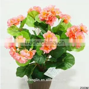 Cheap Wholesale Artificial Silk Begonia Flower Bouquet For Home Decoration thumbnail-4