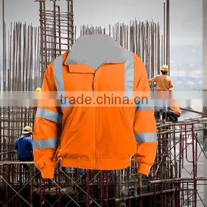 High Visibility Winter Construction Keep Warm Reflective Work Safety Workwear Jacket thumbnail-4