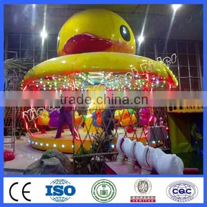 Kids Amusement Park Equipment Yellow Duck Carousel for Sale thumbnail-2