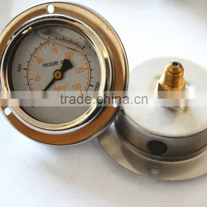 High Quality Glycerin Filled Pressure Gauge Withback Flange thumbnail-1