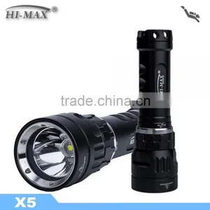 HI-MAX X5 Bright Underwater Waterproof Led Diving Backup Light thumbnail-3