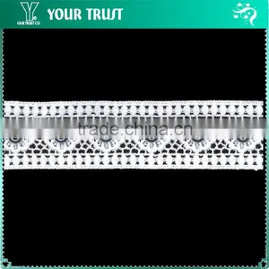 Rhodium Round 10MM Metal Grommet Eyelet White Polyester Lace Strips Trimming thumbnail-6