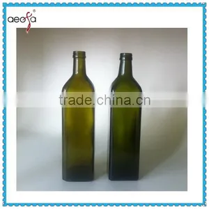 Food Grade Dark Green/green Antique Glass Bottles for Olive Oil thumbnail-1