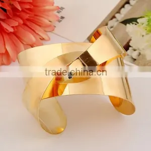 2016 New Metal Irregular Geometric Figure Cuff Open Bracelets for Women Jewelry thumbnail-1
