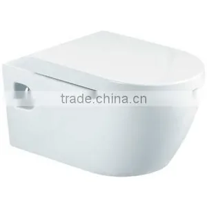 Wall-hung Concealed Ceramic Toilet for Hotel Bathroom With Watermark Certification thumbnail-1