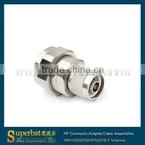 N-7/16 DIN Adapter N Plug to 7/16 DIN Plug Straight Ethernet Splitter Connector Adapter thumbnail-1