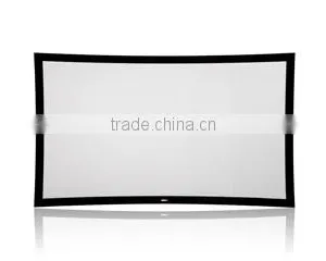 16:9 76" Flexible White Curved Fixed Frame Projection Screen thumbnail-1