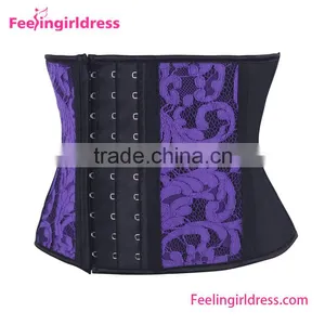 Women's 9 Steel Boning Short Torso Big Women Rubber Latex Waist Slimming Corset thumbnail-2