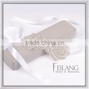 Rhinestone Encrusted Bridal Belt Crystal Belt Ribbon Headbands thumbnail-2