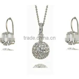 220651b Fashion Jewelry Noble Jewelry Wedding Diamond Necklace Set thumbnail-1