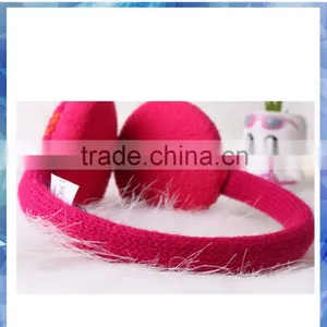 Women Fairisle Knitted Cheap Earmuff With Fleece Lining thumbnail-4