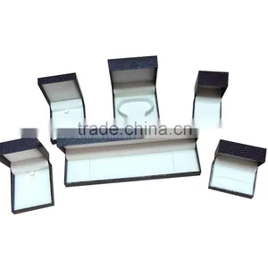 Hot Sale Leather Paper Black Jewelry Gift Box thumbnail-1