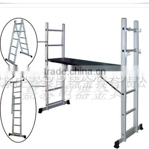 Aluminium Scaffolding Ladder With Handrail thumbnail-1