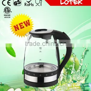 Colorful Blue Led Light Ring Glass Electric Kettle With 1.7L Capacity thumbnail-2