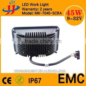 Super Bright IP67 Led Work Light 45W Jeep Headlight 7inch 12v Square Car Work Light thumbnail-3