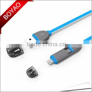 2016 High Quality Multi Charger 2 in 1 Micro USB Cable, Charge Sync Micro Usb Cable 1m 2A thumbnail-2