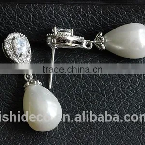 Latest Design Diamond Earring Zircon Earring Jewelry Wholesale Pearl Earring thumbnail-6