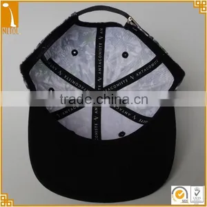 Custom 6 Panel Sublimationfloral Leather Strap Snapback Baseball Caps thumbnail-5