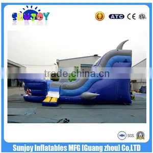 Commercial Inflatable Whale Ship Slide ,Double Lane Slide ,Bunk Bed With Slide For Kid thumbnail-3