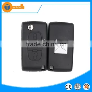 Trunk Button Flip Remote Key With Logo,307/VA2 Button Remote Key Blank for Citroen C2,C3,C4,C5,C1 3 Button Remote Key Blank Case thumbnail-1