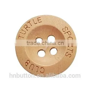 Factory Wholesale 4 Holes Natural Wooden Button for Garment thumbnail-1