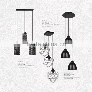 Contemporary 3 Light Hollowed-out Lamp Shape E27 Pendent Lighting Fixture thumbnail-2